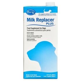 PetAg Milk Replacer Liquid For Dogs And Puppies 32 Fl Oz Ready-To-Feed Nutritional Supplement For Healthy Growth