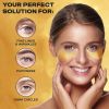 24K Gold Under Eye Patches for Dark Circles 60 PCS Golden Hydrogel Eye Pads Under Eye Mask for Puffy Eyes Wrinkles and Bags Anti Aging Collagen Skinca