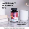 Fiber Gummy Vitamin Fiber Gummies for Adults Gut Health Digestive Support Supplements All Natural Gluten Free Non GMO Raspberry Peach BlackBerry Flavo